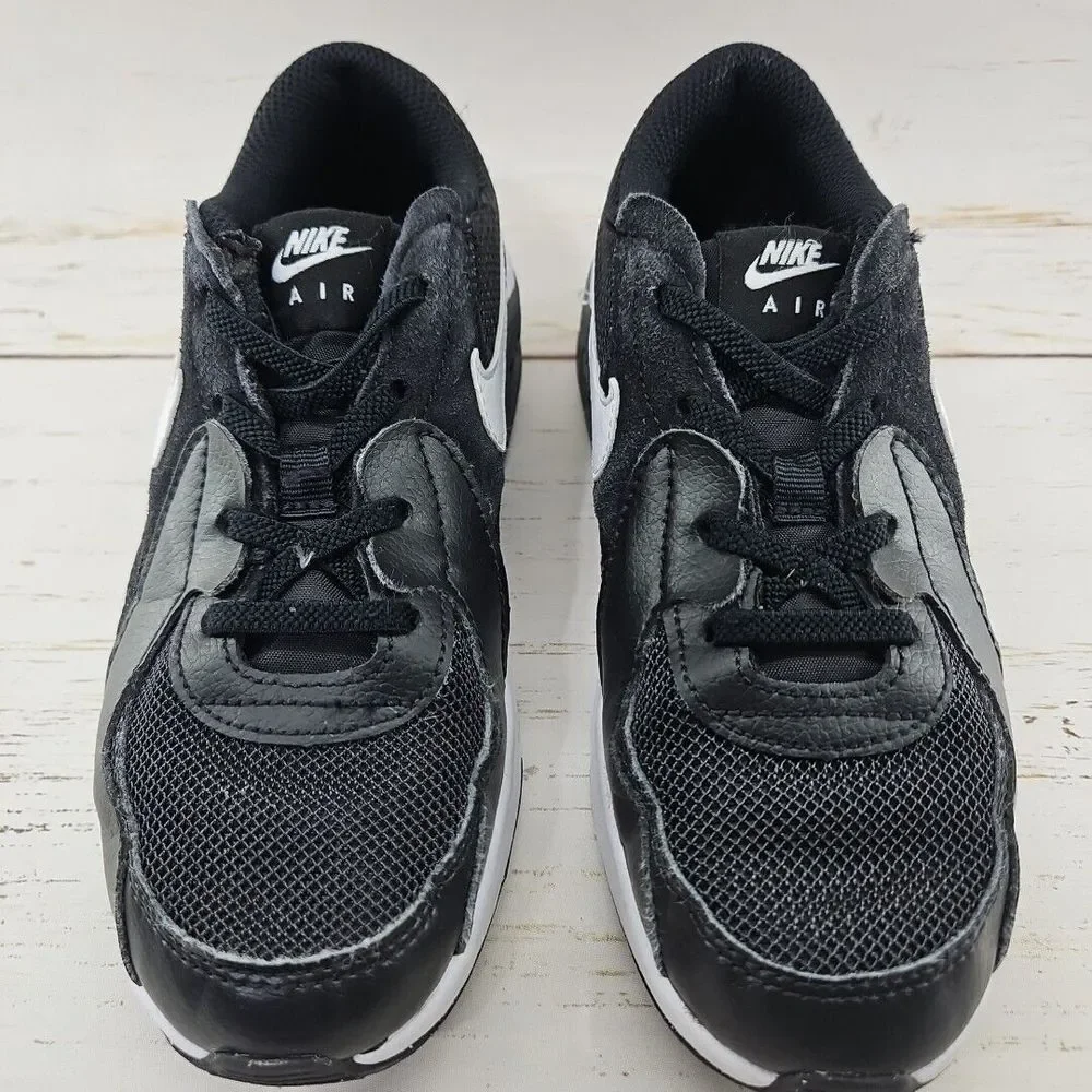 Nike Air Max Shoes Youth 2 Y Excee Athletic Sneakers Black Leather CD6892-001‎